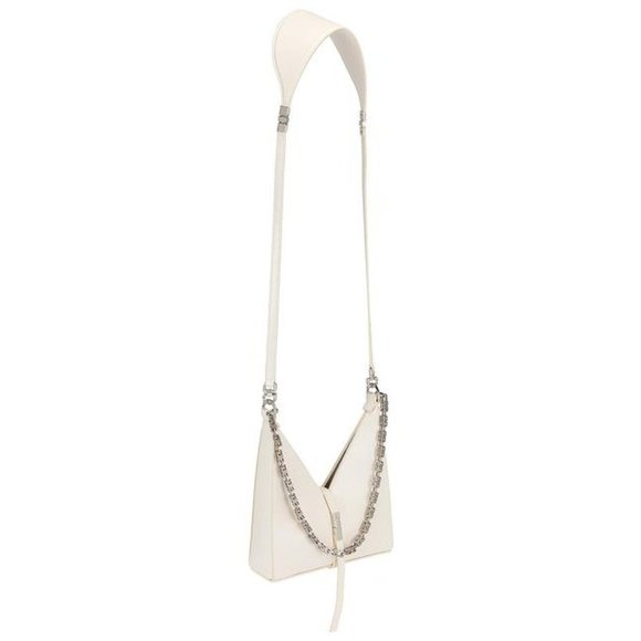 GIVENCHY Cut Out Mini Ivory White Box Calfskin Leather Shoulder Bag - Picture 2 of 12